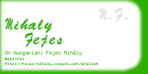 mihaly fejes business card